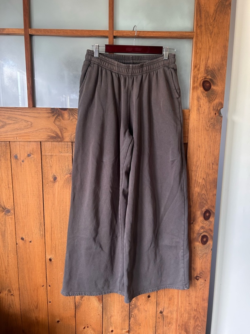 Garage Women's Wide-Leg Track Pants in Grey